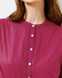 Caroll Chemises|Chemise en Popeline Clarisse groseille