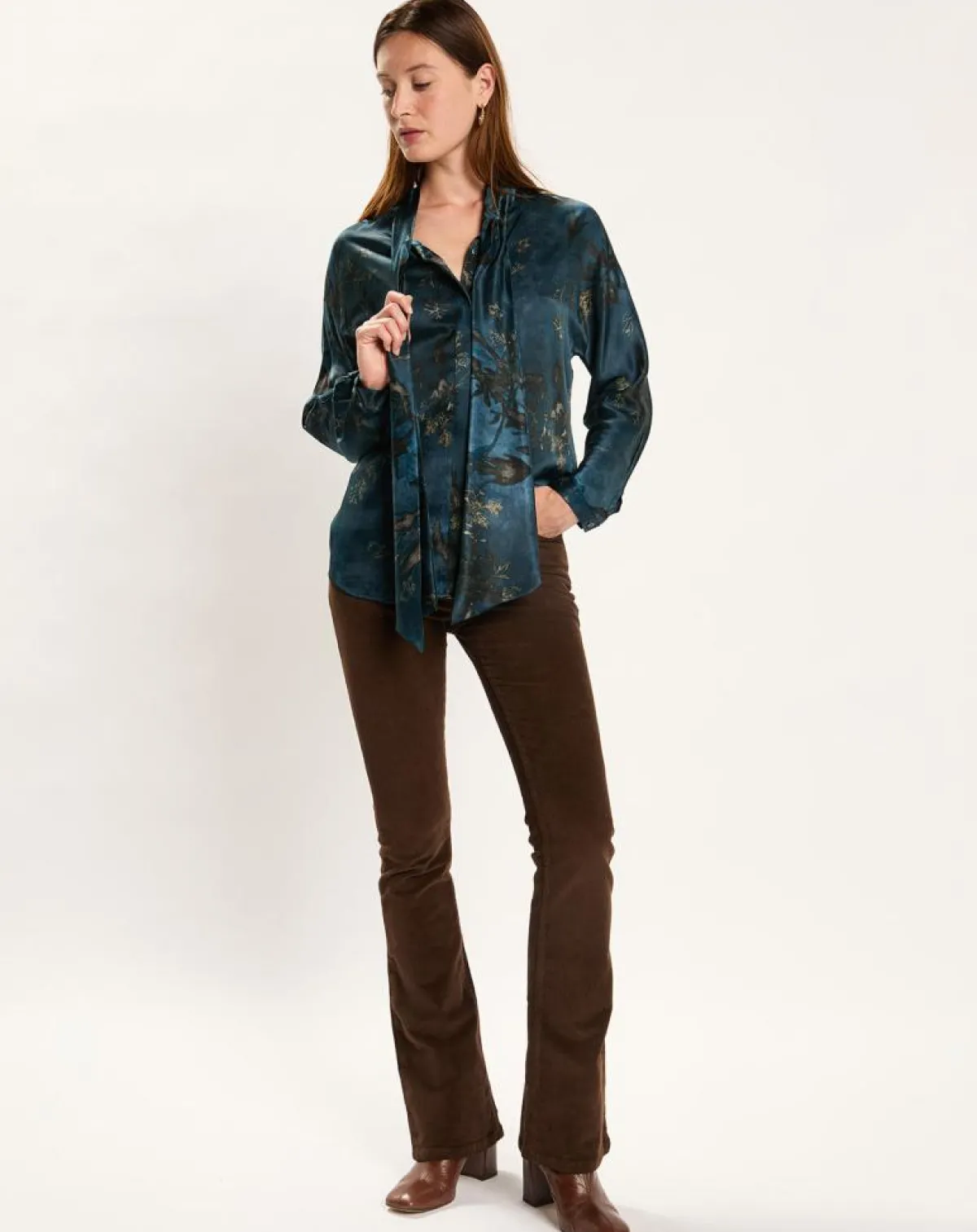 Lauren Vidal Chemises|Chemise en Soie mélangée Moon kyoto