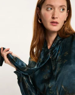 Lauren Vidal Chemises|Chemise en Soie mélangée Moon kyoto