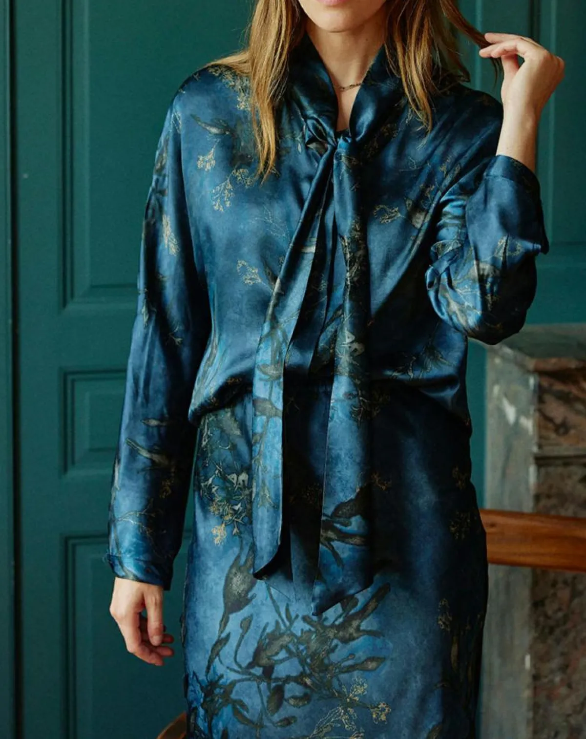 Lauren Vidal Chemises|Chemise en Soie mélangée Moon kyoto