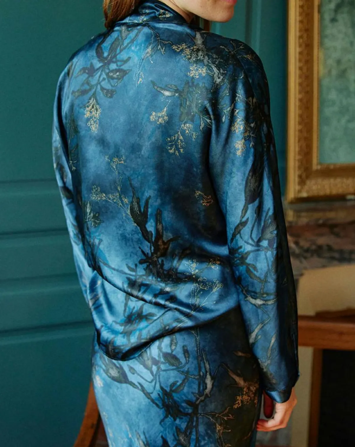 Lauren Vidal Chemises|Chemise en Soie mélangée Moon kyoto