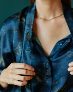 Lauren Vidal Chemises|Chemise en Soie mélangée Moon kyoto