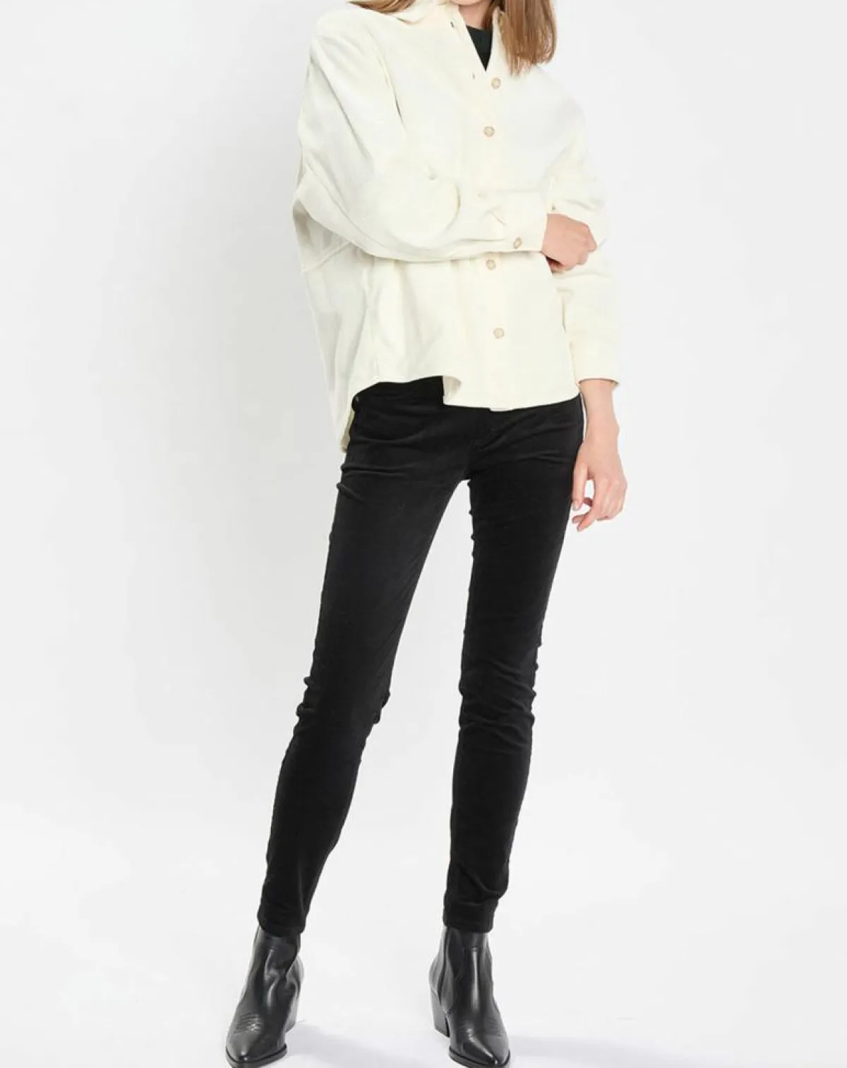 Marc O'Polo Chemises|Chemise en Velours côtelé écrue