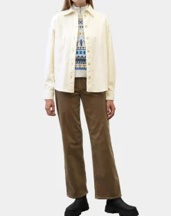 Marc O'Polo Chemises|Chemise en Velours côtelé écrue