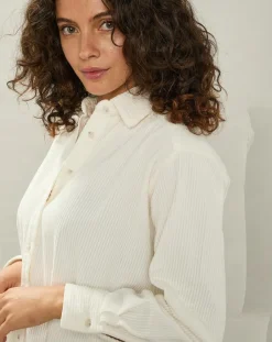 Hartford Chemises|Chemise en Velours côtelé Cinéma milk