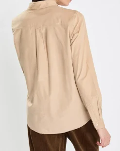 Marc O'Polo Chemises|Chemise en Velours côtelé fin Milleraies beige