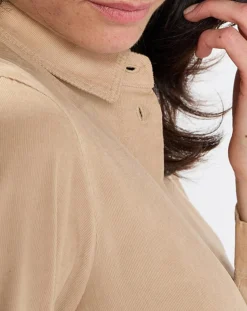 Marc O'Polo Chemises|Chemise en Velours côtelé fin Milleraies beige