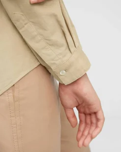 Marc O'Polo Chemises|Chemise en Velours côtelé fin Milleraies beige