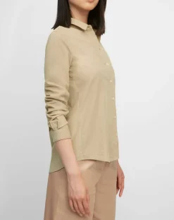 Marc O'Polo Chemises|Chemise en Velours côtelé fin Milleraies beige