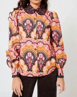 Manoush Chemises|Chemise Fall Winter Mix imprimée rose/multicolore