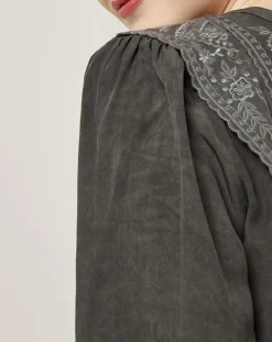 See u Soon Chemises|Chemise fluide 100% Bambou Rose noir délavé