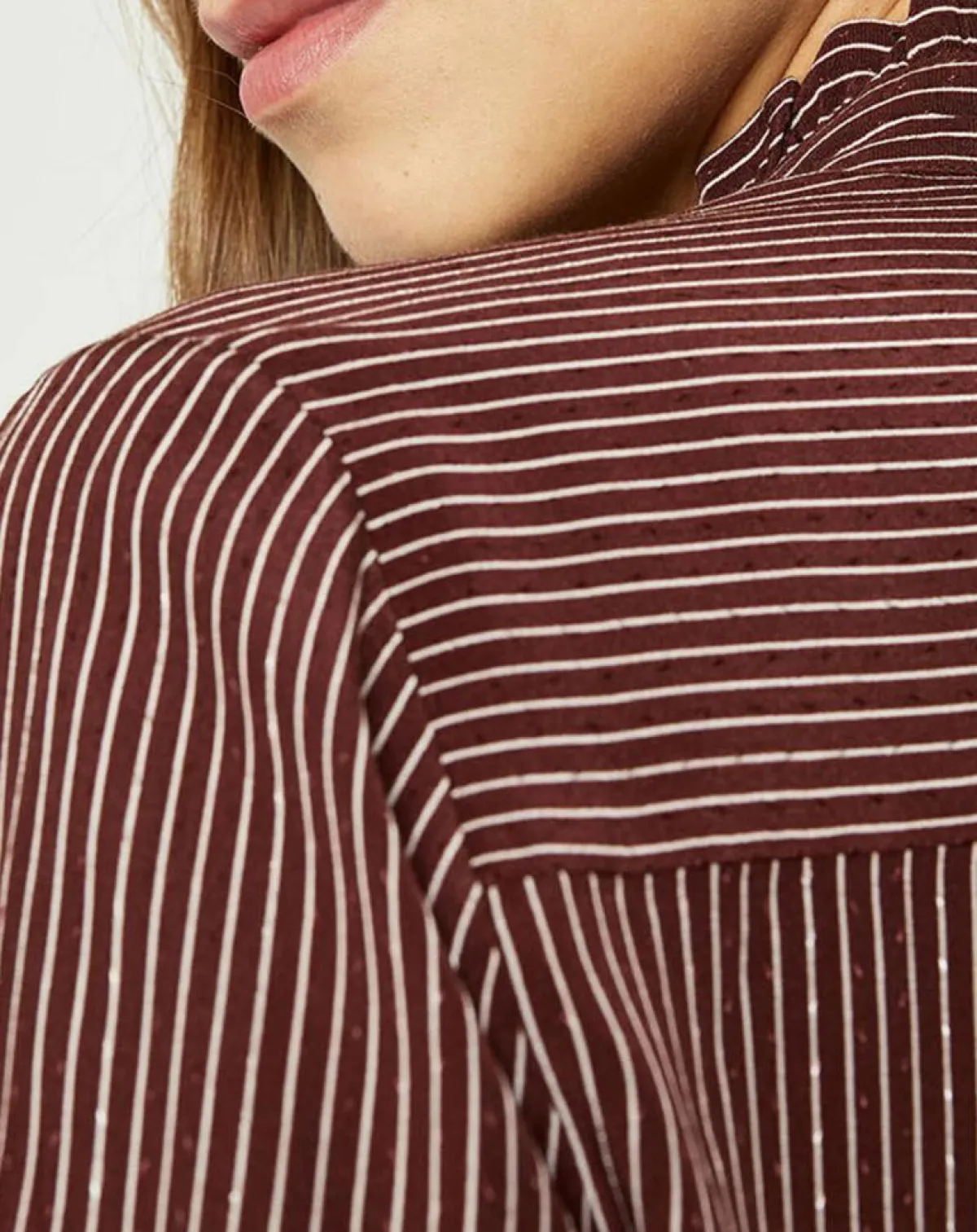 Galeries Lafayette Chemises|Chemise fluide col lavallière Gemma marron