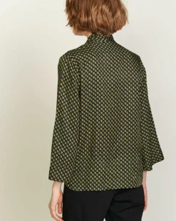 Bellerose Chemises|Chemise Handers imprimée noir/jaune