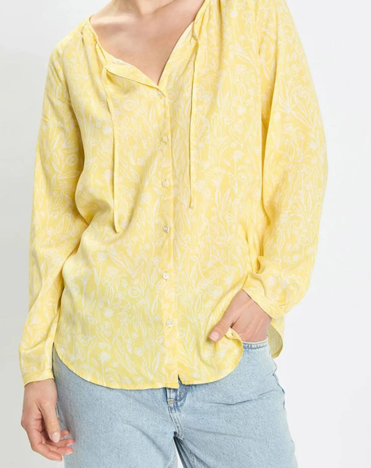 Marc O'Polo Chemises|Chemise imprimé floral jaune