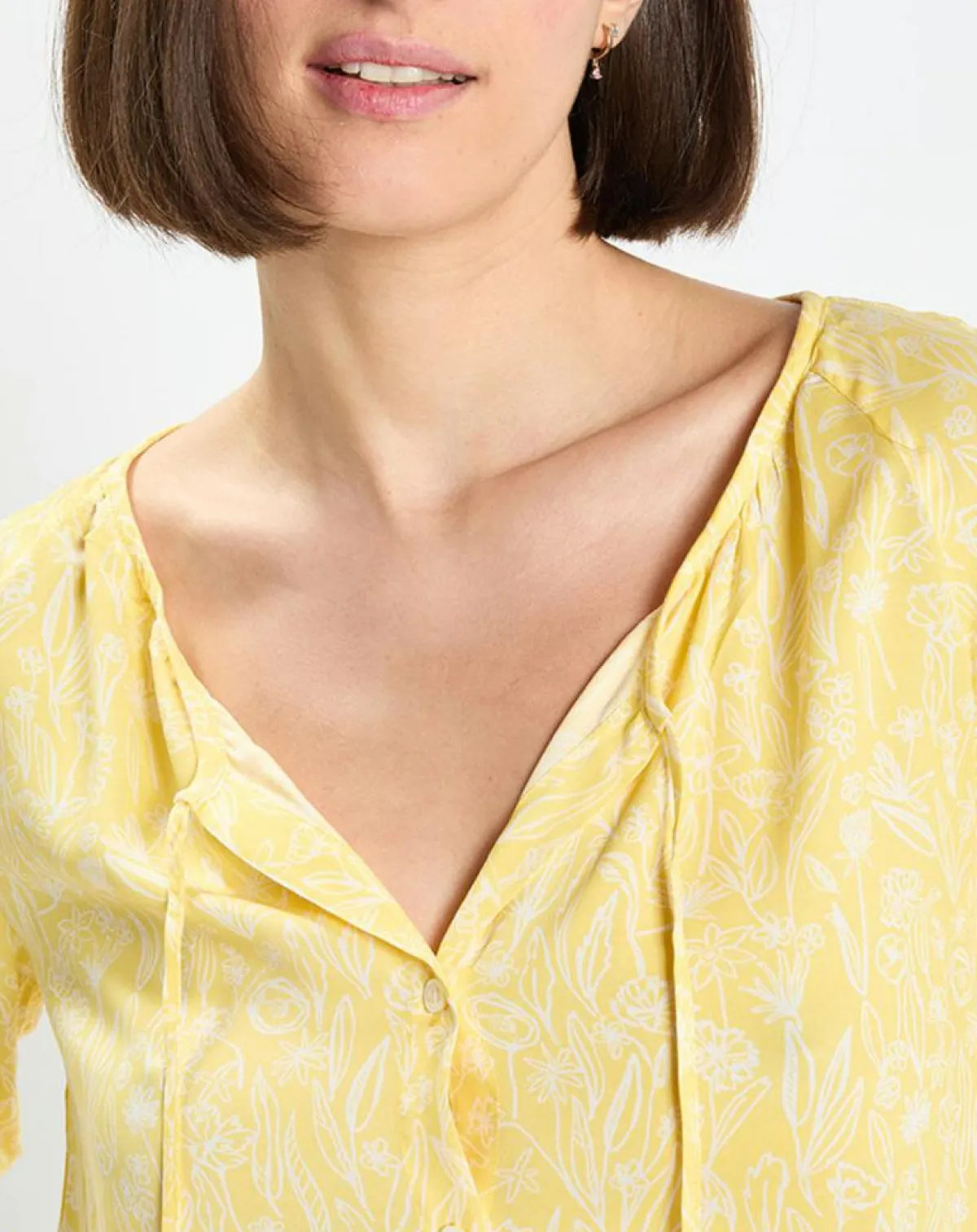 Marc O'Polo Chemises|Chemise imprimé floral jaune