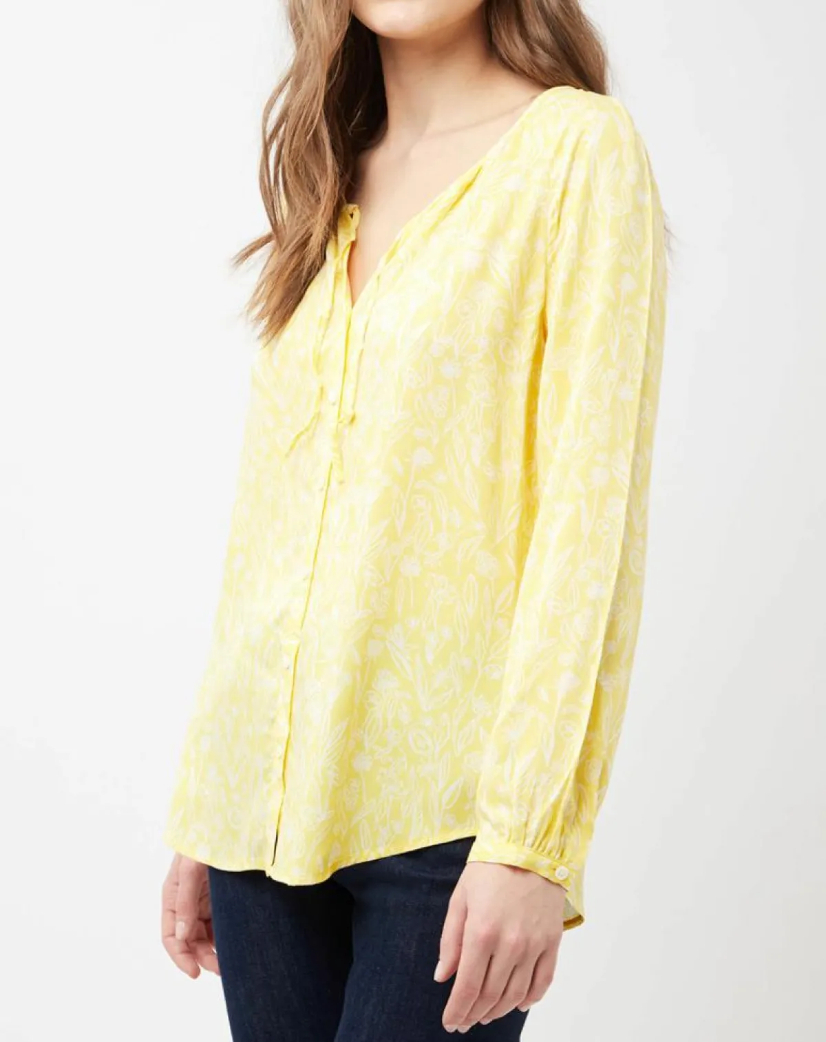 Marc O'Polo Chemises|Chemise imprimé floral jaune