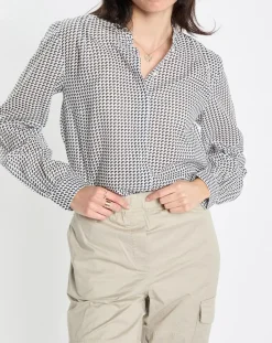 Marc O'Polo Chemises|Chemise imprimée blanc/bleu