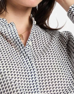 Marc O'Polo Chemises|Chemise imprimée blanc/bleu