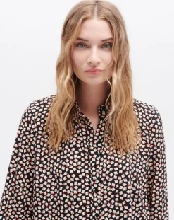 Caroll Chemises|Chemise Katherine imprimée noire