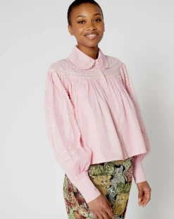 Manoush Chemises|Chemise large Bridgerton rose poudre