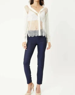 La Perla Chemises|Chemise Leisuring en dentelle ivoire