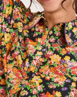 Manoush Chemises|Chemise Liberty Fauve imprimée noir/multicolore