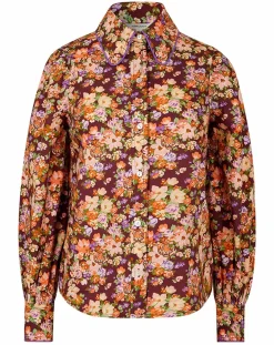 Manoush Chemises|Chemise Liberty Fauve imprimée cerise noire/multicolore