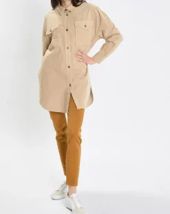 Marc O'Polo Chemises|Chemise longue Overshirt Loose beige