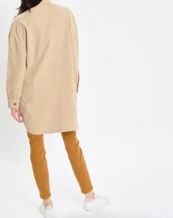 Marc O'Polo Chemises|Chemise longue Overshirt Loose beige