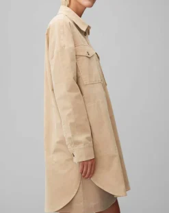 Marc O'Polo Chemises|Chemise longue Overshirt Loose beige