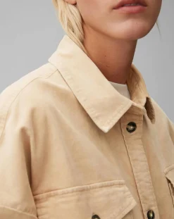 Marc O'Polo Chemises|Chemise longue Overshirt Loose beige