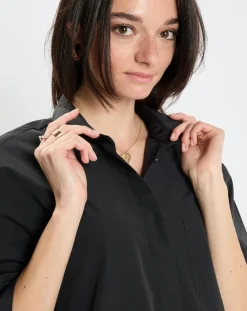 Marc O'Polo Chemises|Chemise manches larges poches noire