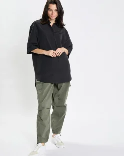 Marc O'Polo Chemises|Chemise manches larges poches noire