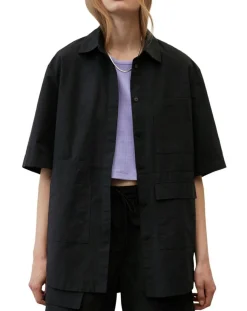 Marc O'Polo Chemises|Chemise manches larges poches noire