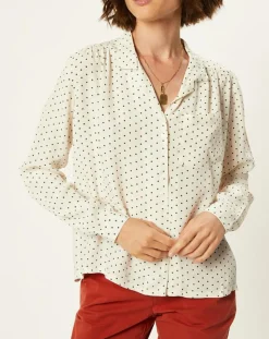 Harris Wilson Chemises|Chemise Massonne à pois écrue