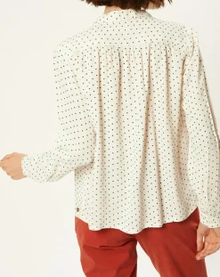 Harris Wilson Chemises|Chemise Massonne à pois écrue