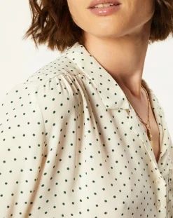 Harris Wilson Chemises|Chemise Massonne à pois écrue