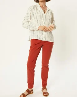 Harris Wilson Chemises|Chemise Massonne à pois écrue