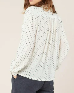 Harris Wilson Chemises|Chemise Massonne à pois écrue