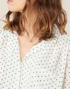 Harris Wilson Chemises|Chemise Massonne à pois écrue