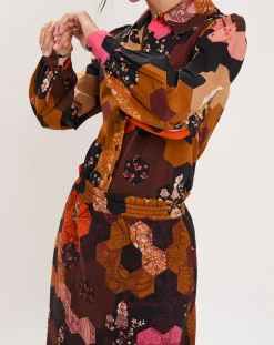 Manoush Chemises|Chemise Médiéval Patchwork imprimée multicolore