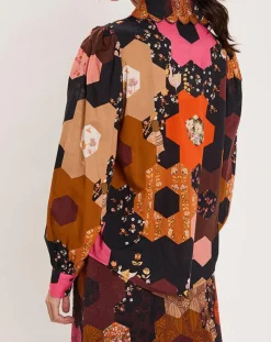 Manoush Chemises|Chemise Médiéval Patchwork imprimée multicolore