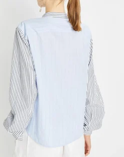 Marc O'Polo Chemises|Chemise multi rayures blanc/bleu