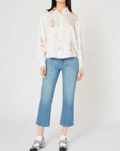 Manoush Chemises|Chemise Natacha Croquis imprimée écrue