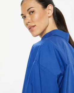 Galeries Lafayette Chemises|Chemise oversize en Coton Rodez bleu foncé