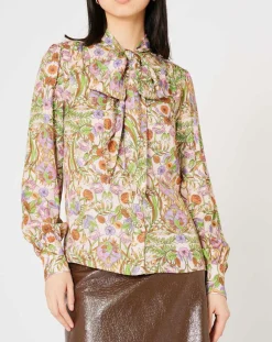 Manoush Chemises|Chemise Paisley imprimée rose/multicolore