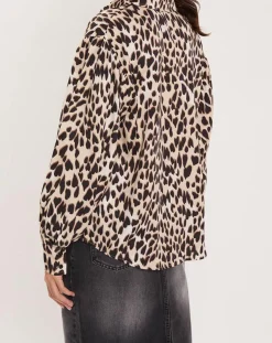 Manoush Chemises|Chemise Panthère Coeur léopard