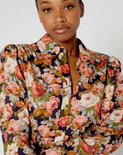 Manoush Chemises|Chemise Patchwork encre