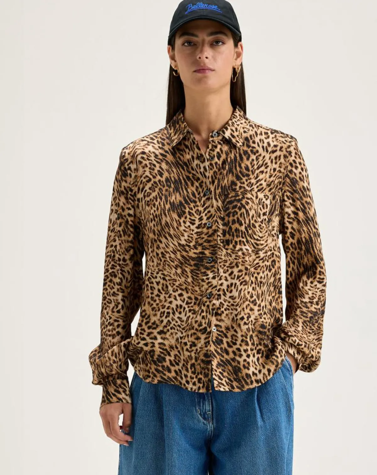 Bellerose Chemises|Chemise Pekin léopard marron