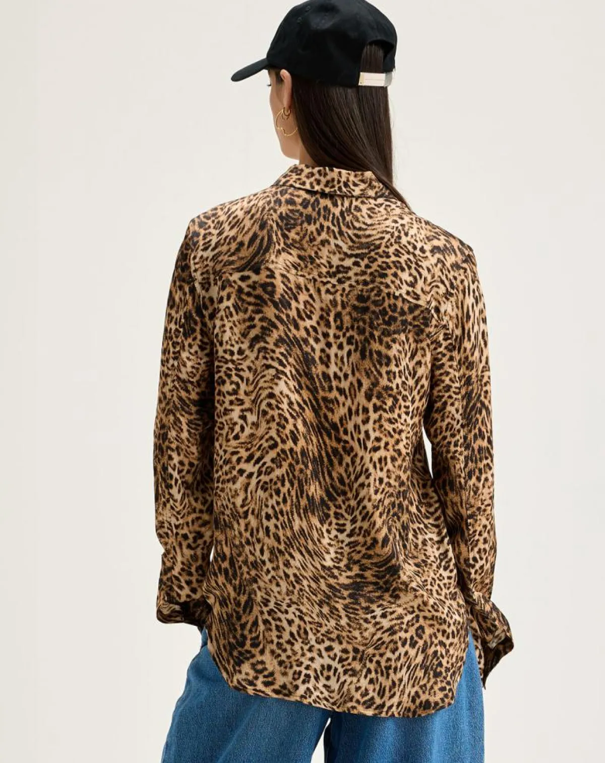 Bellerose Chemises|Chemise Pekin léopard marron